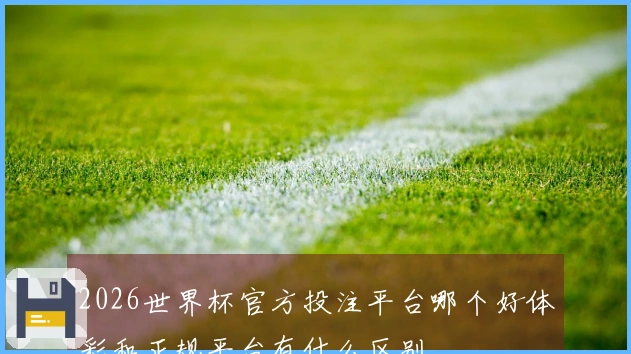2026世界杯官方投注平台哪个好体彩和正规平台有什么区别